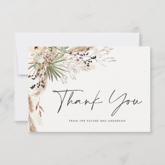 Vrijgezellenfeest pampas modern boho elegant kaart (Voorkant)