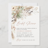 Vrijgezellenfeest pampas modern boho elegant kaart (Voorkant)