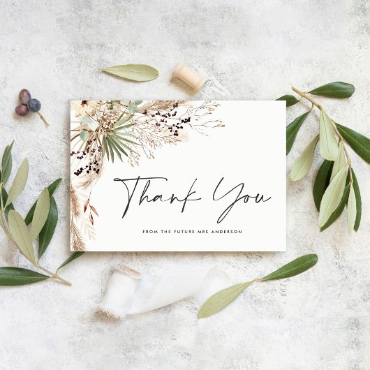 Vrijgezellenfeest pampas modern boho elegant kaart