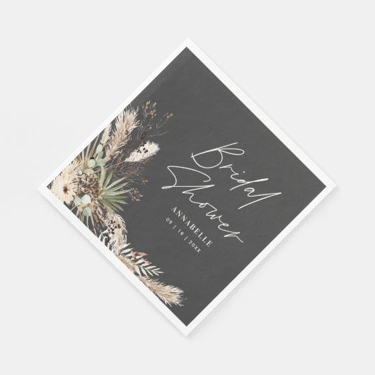 Vrijgezellenfeest pampas modern boho elegant nap servet (Hoek)