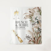 Vrijgezellenfeest pampas moderne champagne wandkleed (Voorkant)