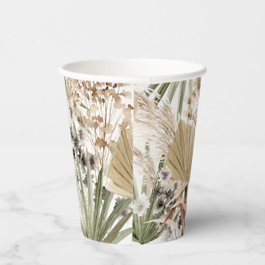 Vrijgezellenfeest pampas natuurlijke moderne parti papieren bekers (Rechts)