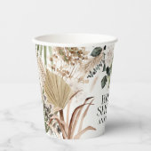 Vrijgezellenfeest pampas natuurlijke moderne parti papieren bekers (Voorkant)