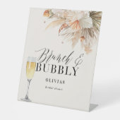 vrijgezellenfeest pampas reclamebord met voetstuk (Voorkant)