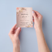 Vrijgezellenfeest pampas roos begrotingsuitnodigin flyer (Hand)