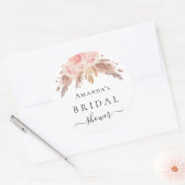 Vrijgezellenfeest pampas roos goudbloem ronde sticker (Envelop)