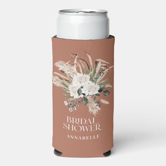 Vrijgezellenfeest pampas terracotta boho partij gu seltzer blikjeskoeler (Seltzer Voorkant)