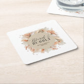 vrijgezellenfeest pampasgras kartonnen onderzetters (Schuin)