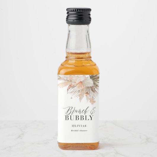 vrijgezellenfeest pampasgras likeurfles etiket (Voorkant)