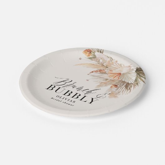 vrijgezellenfeest pampasgras papieren bordje (Gekanteld)