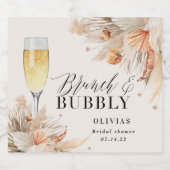 vrijgezellenfeest pampasgras sparkling wijnetiket (Enkel label)