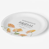 Vrijgezellenfeest Papier Borden Sinaasappel Poppy  Papieren Bordje (Gekanteld)