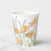 Vrijgezellenfeest papieren bekers kleurrijke bloem (Achterkant)