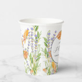 Vrijgezellenfeest papieren bekers kleurrijke bloem (Rechts)