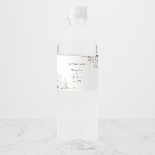 Vrijgezellenfeest paren Bindsetiket Waterflesetike Waterfles Etiket (Voorkant)