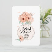 vrijgezellenfeest parfumfles met bloemen kaart (Staand voorkant)