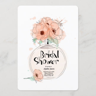vrijgezellenfeest parfumfles met bloemen kaart