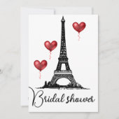 Vrijgezellenfeest Parijs, Eiffeltoren, Rode ballon Kaart (Voorkant)