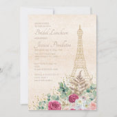 Vrijgezellenfeest Parijs Frans Eiffeltoren Roze Go Kaart (Voorkant)