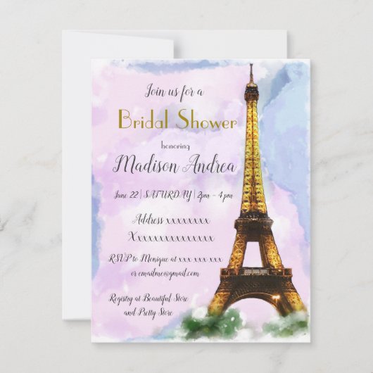 Vrijgezellenfeest Parijs Kaart (Voorkant)