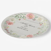 vrijgezellenfeest-partij | Blush Floral Rustic Papieren Bordje (Gekanteld)
