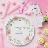 vrijgezellenfeest-partij | Blush Ivory Rozen Leaf Papieren Bordje (Feest)