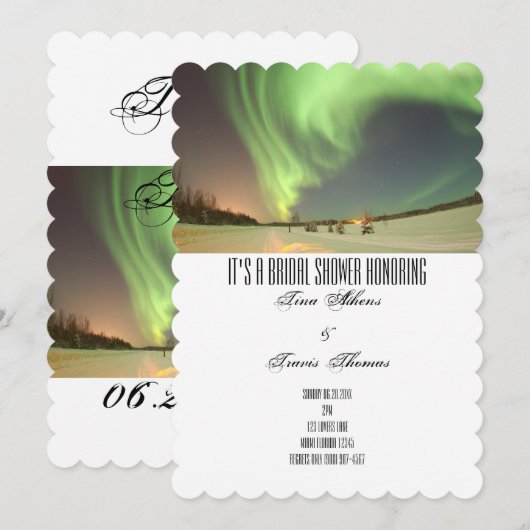 Vrijgezellenfeest Partij Noordelijke Lichtgasten Kaart (Voorkant / Achterkant)