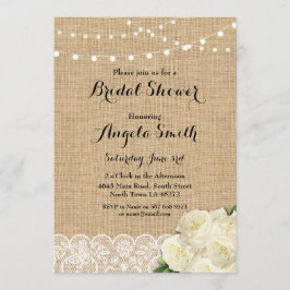 vrijgezellenfeest Partij Roos Burlap Lichten uitno Kaart