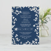 Vrijgezellenfeest Party Baby's Breath Flower Wreat Kaart (Staand voorkant)