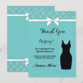 Vrijgezellenfeest Party Blauw Zwart Bedankt Kaarte Kaart (Voorkant / Achterkant)