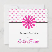 vrijgezellenfeest party call, roze polka punts kaart (Achterkant)