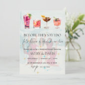 Vrijgezellenfeest Party Cocktails Invitation Kaart (Staand voorkant)