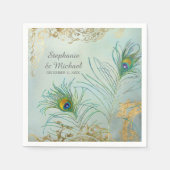 Vrijgezellenfeest Party Decor Elegante Pauw Veren Servet (Voorkant)