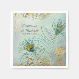 Vrijgezellenfeest Party Decor Elegante Pauw Veren Servet