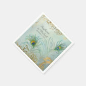 Vrijgezellenfeest Party Decor Elegante Pauw Veren Servet (Hoek)