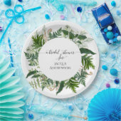 vrijgezellenfeest Party Ferns | Smaragdbossen Papieren Bordje (Feest)