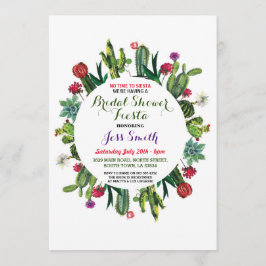 vrijgezellenfeest Party Fiesta Cactus Mexican Invi Kaart