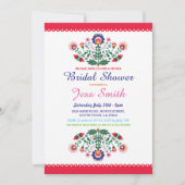 vrijgezellenfeest Party Fiesta Mexican Floral Invi Kaart (Voorkant)