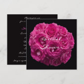 Vrijgezellenfeest Party Invitation Sjabloon -- Roz Kaart (Voorkant / Achterkant)