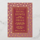 Vrijgezellenfeest Party Invitations Floral Sjabloo Folie Uitnodiging (Voorkant)