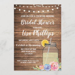 Vrijgezellenfeest Party Nodig Jar Cocktail Maken Kaart