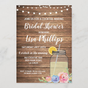 vrijgezellenfeest Party nodigt jar Cocktail Making Kaart