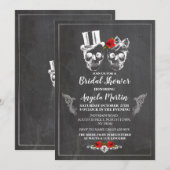 Vrijgezellenfeest Party Roos Schedel Halloween Uit Kaart (Voorkant / Achterkant)