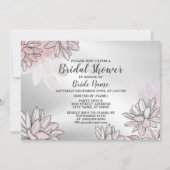 Vrijgezellenfeest Party roze bloemen Waterverf Sil Kaart (Voorkant)