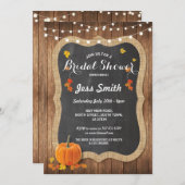 vrijgezellenfeest Party Rustic Chalk Pumpkin Invit Kaart (Voorkant / Achterkant)