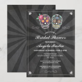 Vrijgezellenfeest Party Sugar Skull Halloween Invi Kaart (Voorkant / Achterkant)