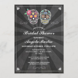 Vrijgezellenfeest Party Sugar Skull Halloween Invi Kaart