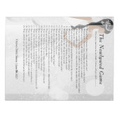 Vrijgezellenfeest Pas getrouwd Game - White Glitte Notitieblok (Voorkant)