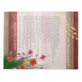 Vrijgezellenfeest Pas getrouwd Game - Wilde bloeme Notitieblok (Voorkant)