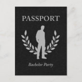 vrijgezellenfeest paspoort uitnodiging briefkaart (Voorkant)